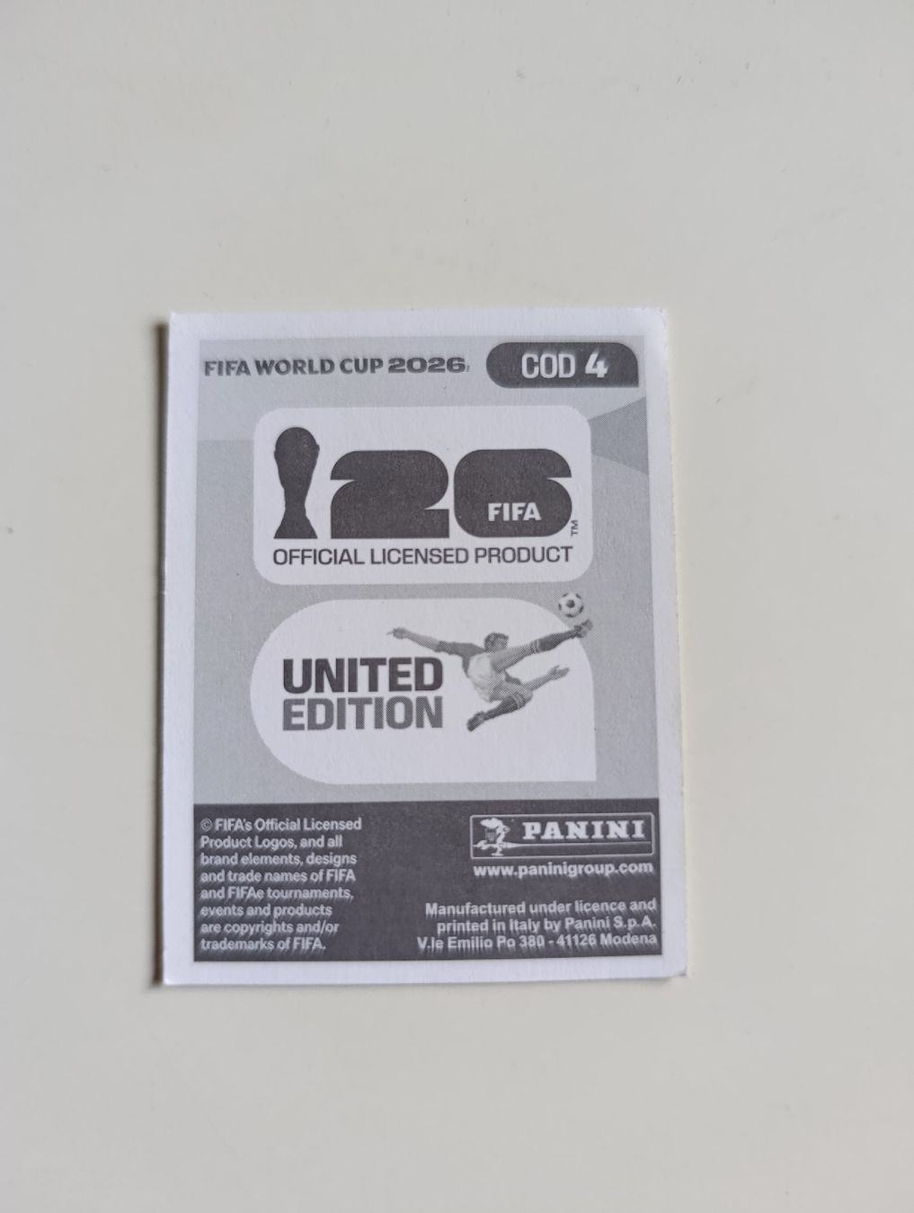 Panini Carte collezionabili: Panini World Cup 2026 COD 4 – Nuovo (secondo la descrizione) da Lavey-Village venduto da pas_7xd2 1