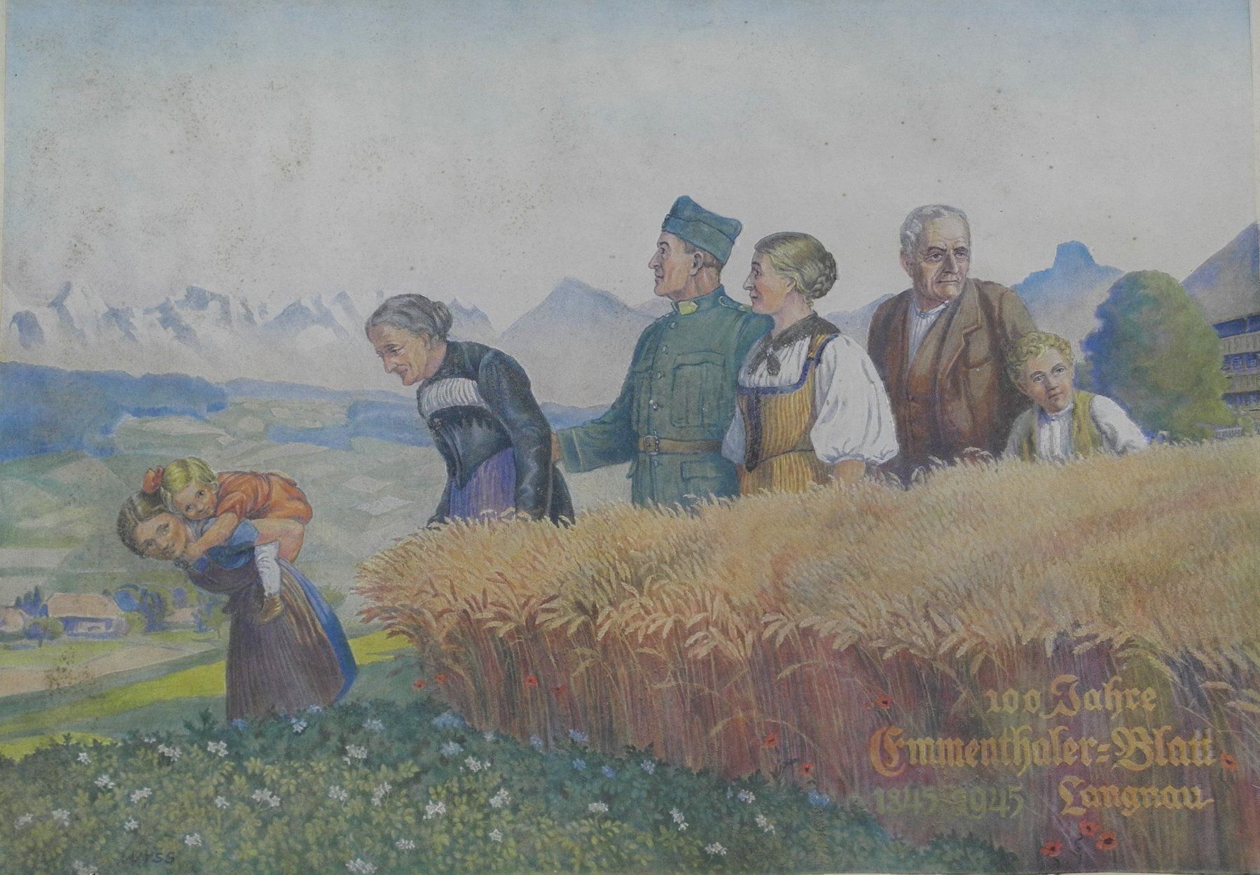 Foto & Immagini: 100 Jahre Emmenthaler Blatt 1845-1945 – Usato da Wünnewil venduto da FineArt-NicePrice 1