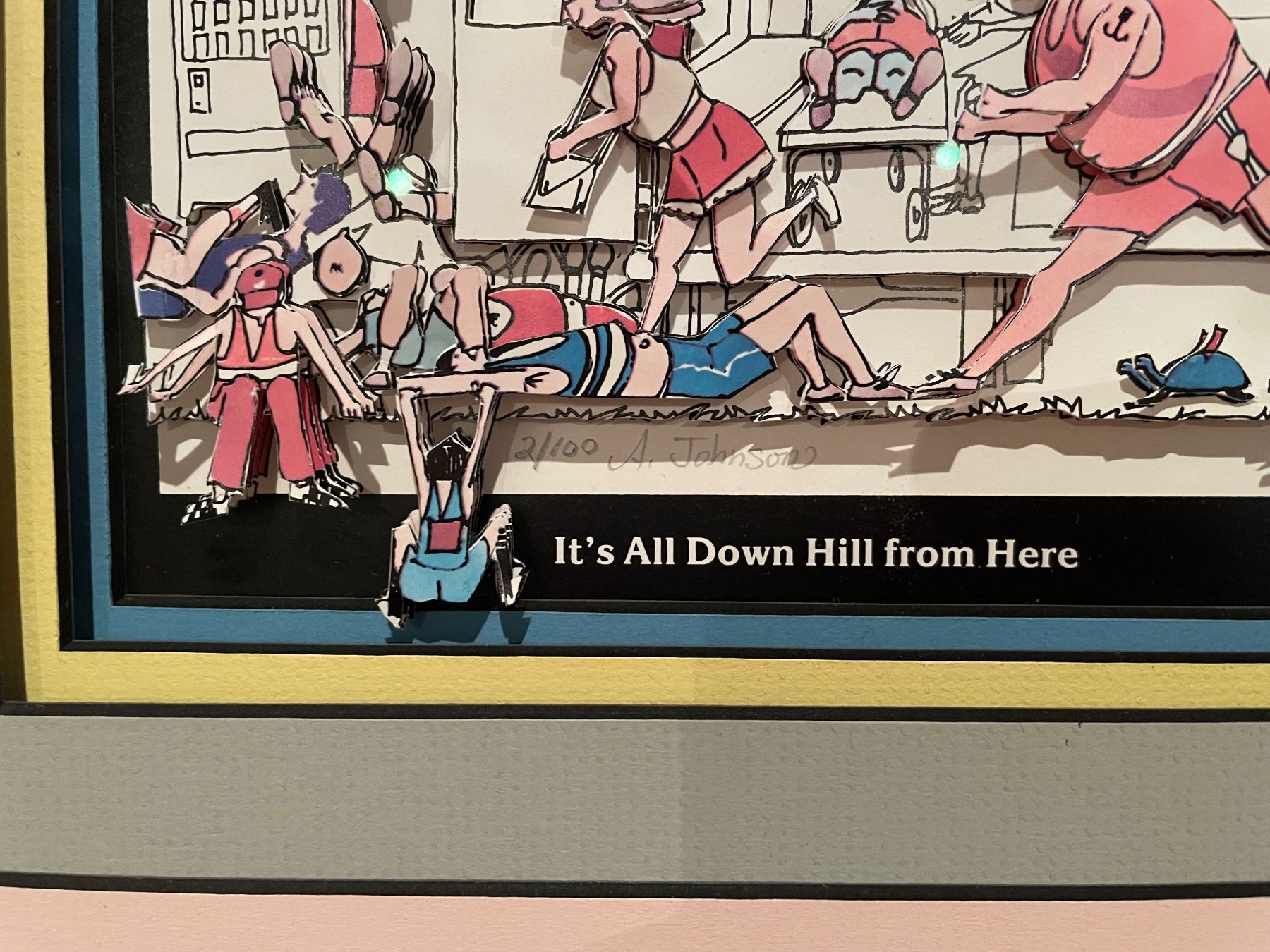 Grafiken & Lithographien: B. Johnson "It's all downhill from here", signiert, 2/100 – Gebraucht aus Basel von squareone100 7