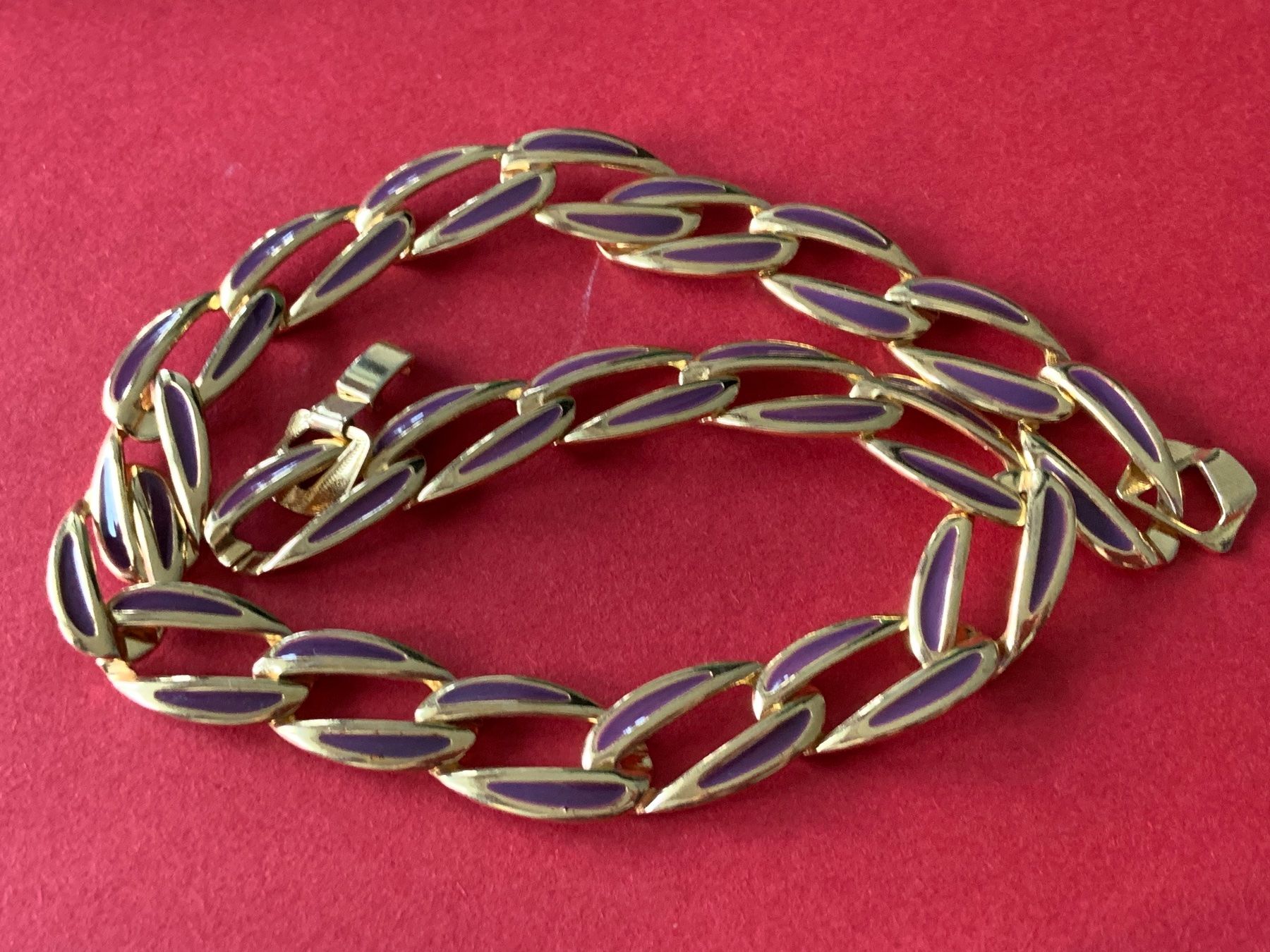Ketten: Goldkette lila emailliert (42 cm) – Gebraucht aus Dittingen von Bellevista 5
