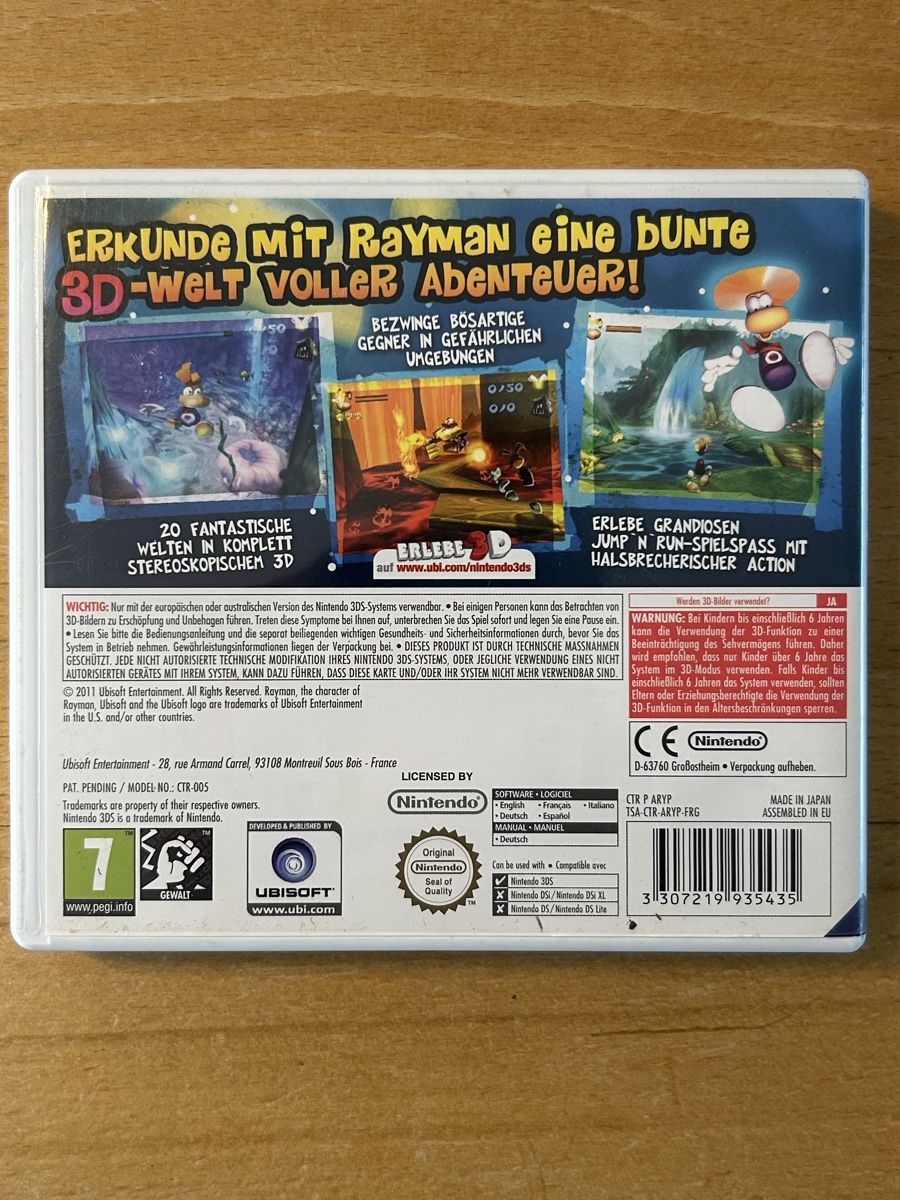 Giochi: Rayman 3D Nintendo 3DS Game – Usato da Würenlingen venduto da Dragon070 1
