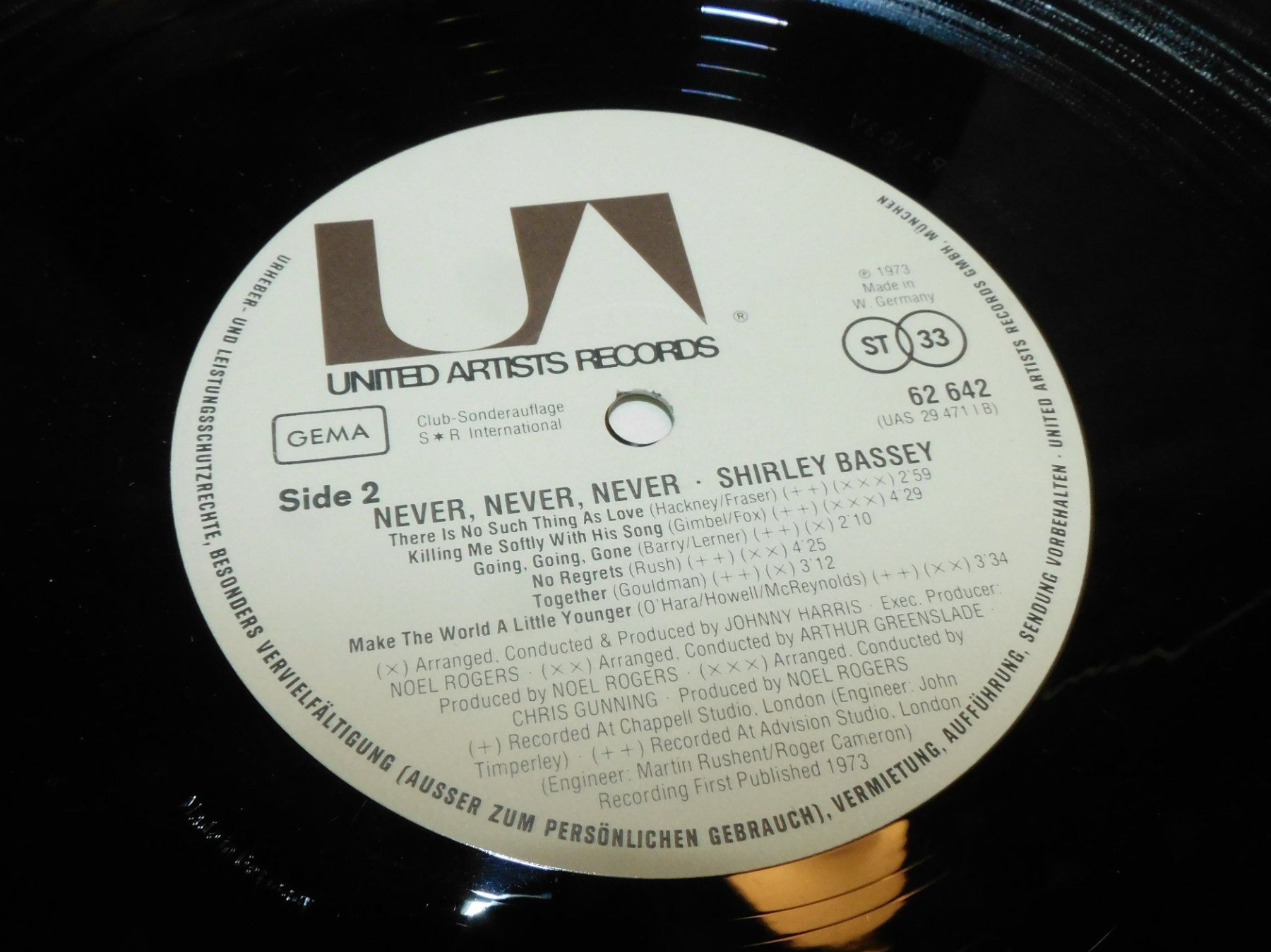 Dischi in vinile: Lp Schallplatte 1973 Shirley Bassey - Never Never Never – Usato da Sursee venduto da 76