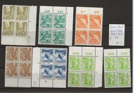 timbre 201-202-204-206-207-208Y bloc de 4 **
