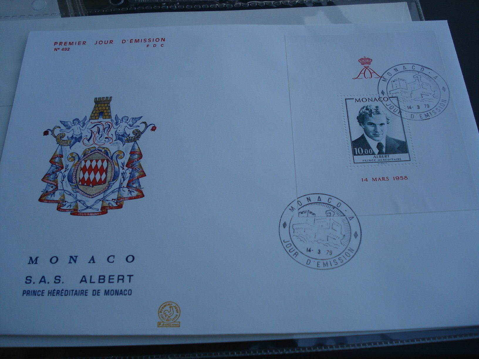 Tutti i francobolli: FDC Grossbrief Monaco 1979, Block Prinz Albert – Usato da Niederwil AG venduto da morostahu