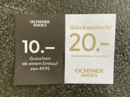 Ochsner Shoes Gutschein: 10.- & 20.- CHF