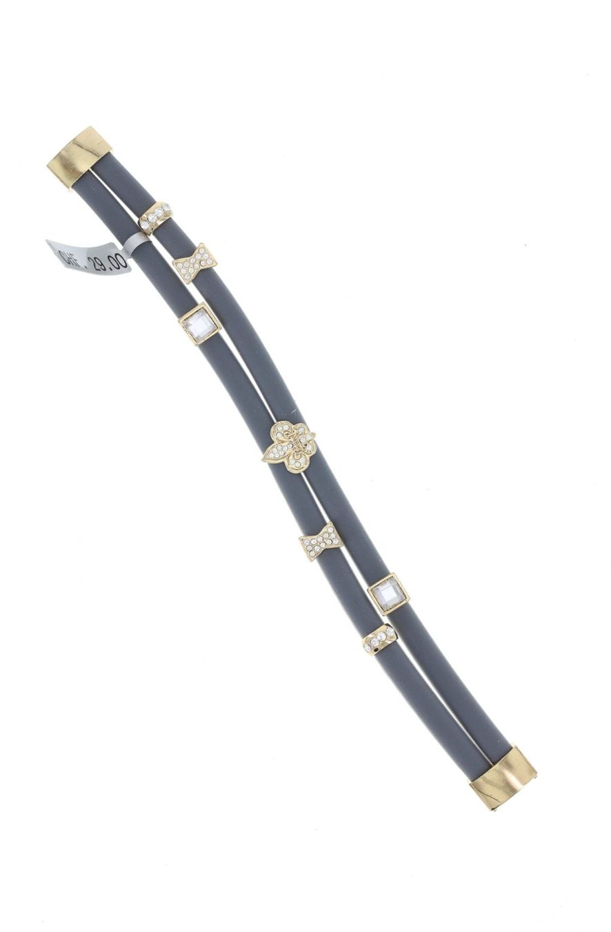 Bracciali & Braccialetti: Schickes Damen Armband aus Kautschuk mit Elementen – Nuovo e nell'imballaggio originale da Wängi venduto da LiqKojote