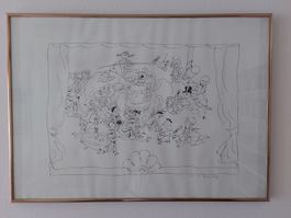 Fredy Sigg  1923 - 1998  orig. Lithographie  "Theaterbühne"