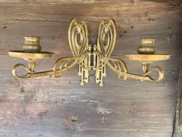 Jugendstil Doppelkerzenhalter um 1900