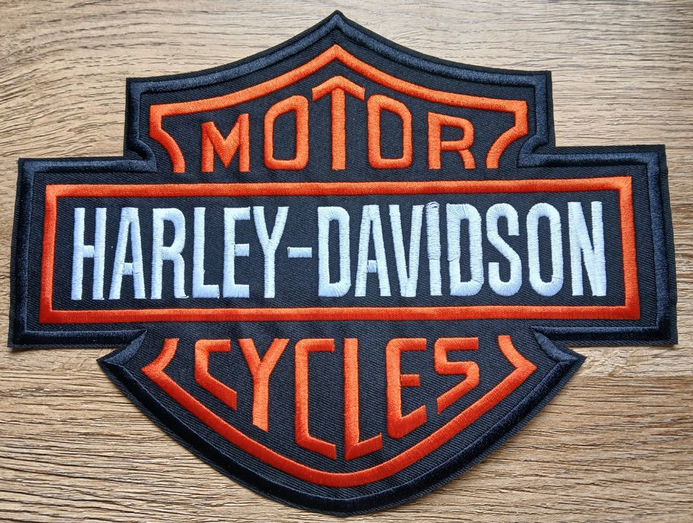 Harley-Davidson Toppe: Grand patch brodé Harley-Davidson Motorcycles J065 – Nuovo e nell'imballaggio originale da Allens venduto da MADE.IN.ROCK.N.ROLL