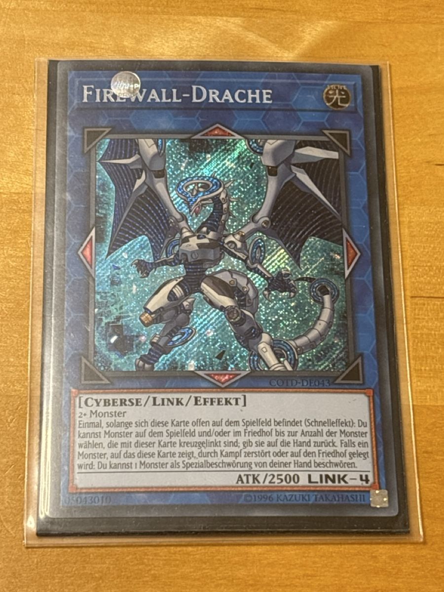 Yugioh Carte collezionabili: Firewall-Drache Monsterkarte COTD-DE043 Yugioh – Usato da Speicherschwendi venduto da YugisKartenKammer