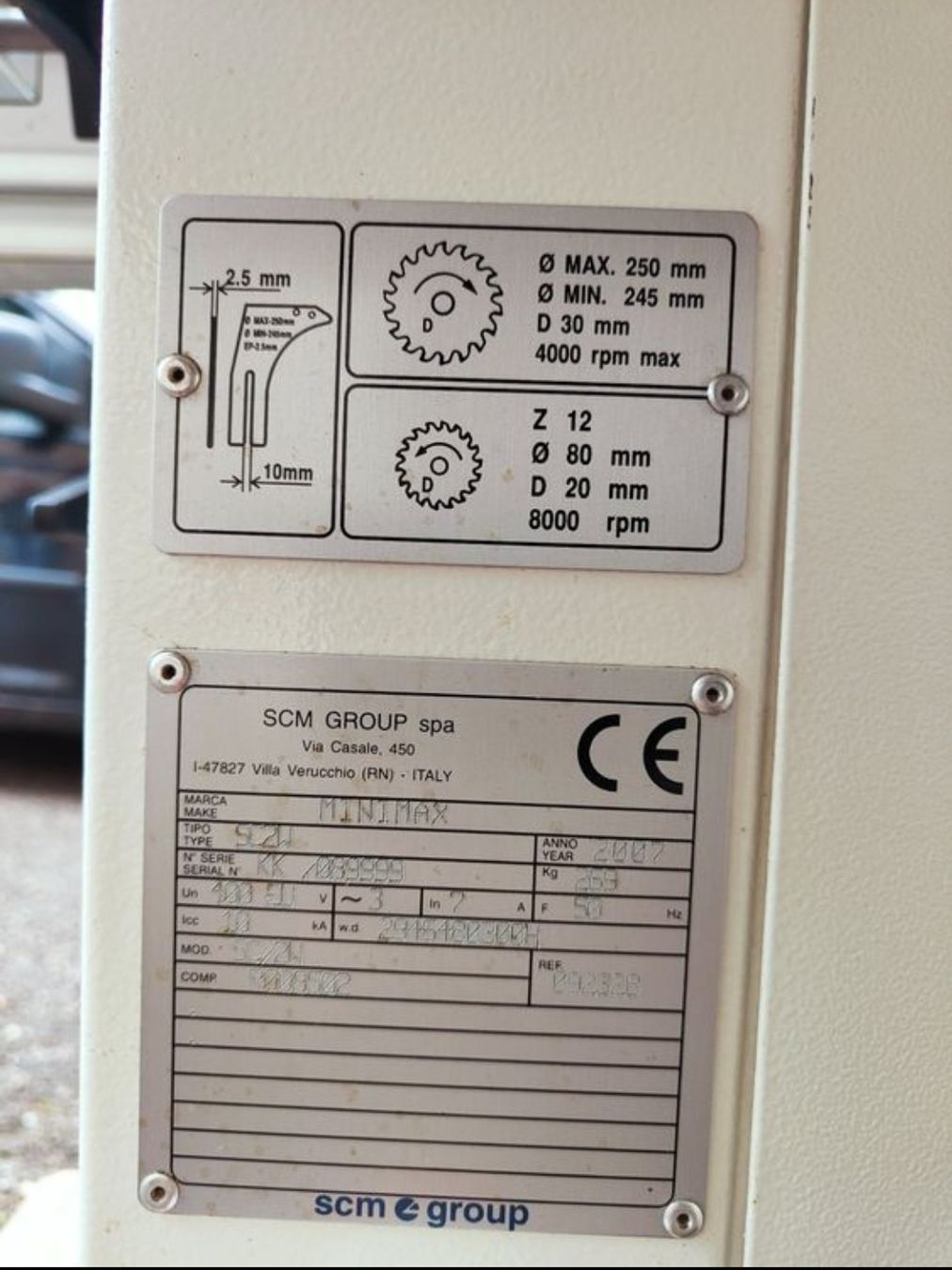 SCM Sägen: Formatkreissäge Mini Max SC2W – Gebraucht aus Ostermundigen von Sera.P 6