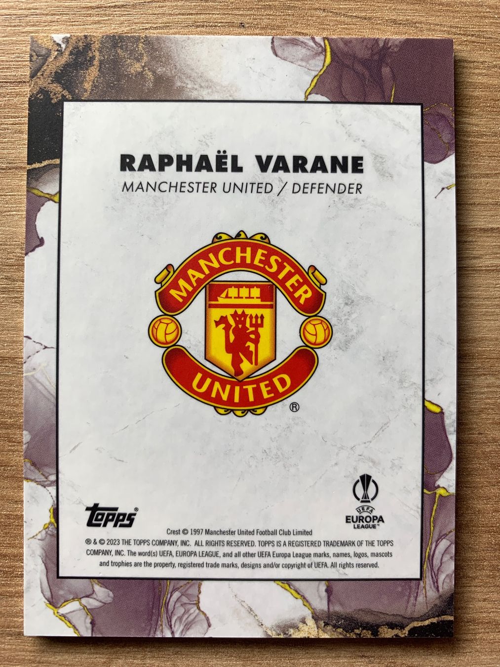 Topps Carte collezionabili: Soccer Raphaël Varane Inception Star Quality 2023 – Usato da Netstal venduto da Clutch79Cardz 1