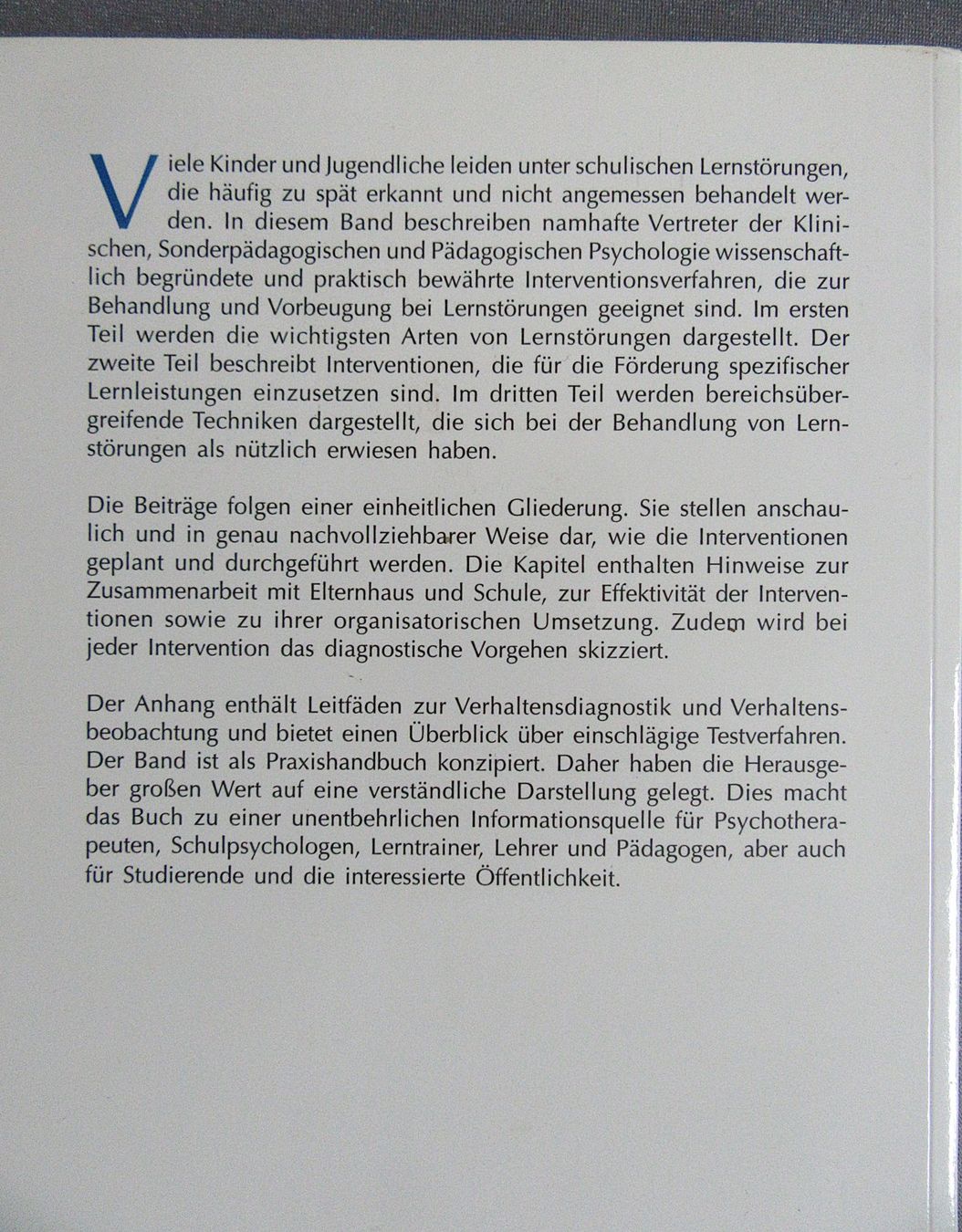 Bücher: Interventionen bei Lernstörungen - Förderung, Training ... – Gebraucht aus Auenstein von Padabimbim 1