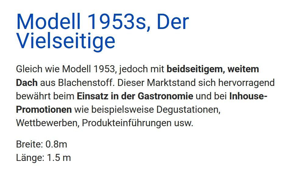 Sonstiges für Firmenanlässe & Parties: Marktstand Modell 1953s von Fehrtech – Gebraucht aus Zug von Zugi3 5