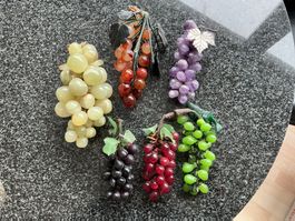 Deko Glas Trauben