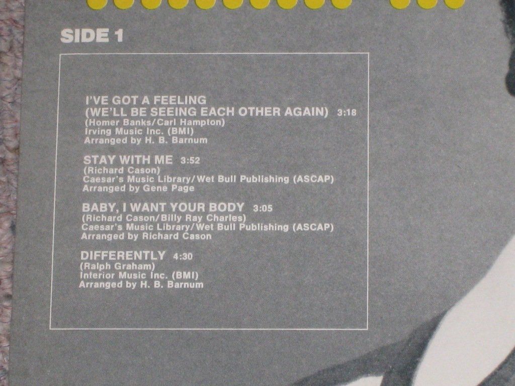 Schallplatten: LP - AL WILSON - I'VE GOT A FEELING – Gebraucht aus Steckborn von Quo7 1