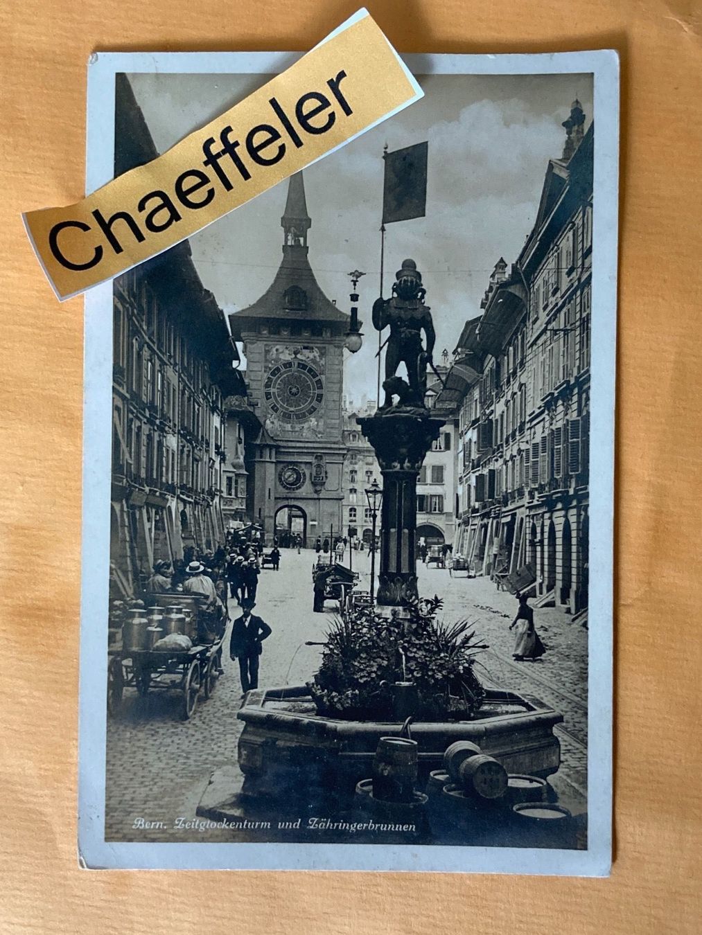 Ansichtskarten: 1927 Bern, Zeitglockenturm und – Gebraucht aus Zürich von Chaeffeler
