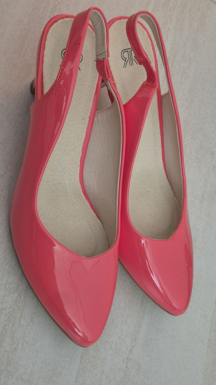 Scarpe da donna: NEU Gr. 38 Pumps, Slingpumps Koralle rot – Nuovo (secondo la descrizione) da Cham venduto da Fantomar 2