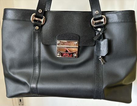 Sac caba Bulgari cuir noir original