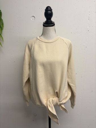 JOSEPH Sweatshirt Gr. L creme Baumwolle Knot Pullover