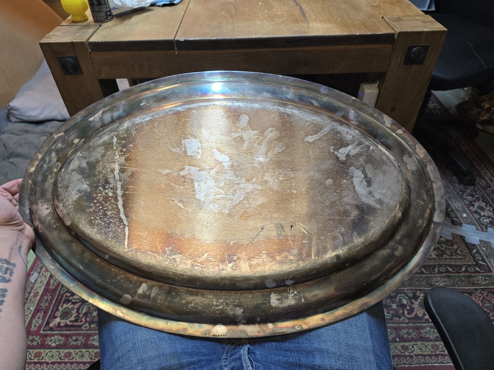 Piatti di portata: Wiskemann Servierplatte 4Kg punziert "110" (S) – Usato da Rorschach venduto da TimelessTrading 1