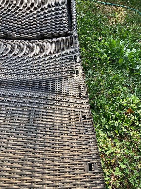 Sedie a sdraio: Lettino da giardino in ratan per esterni – Usato da Ascona venduto da ali_598k 2