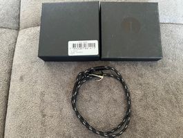 Armband TOM HOPE Triple Black Grösse S mit Anker