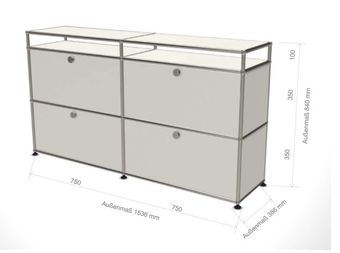 USM Étagères: Original USM Haller Sideboard weiss 4 – D'occasion à Neuheim par ann_lp22 7