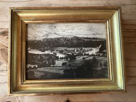 Alte Landschafts-Zeichnung von Bremgarten Bern