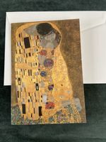 Doppelkarte mit Unschlag der Kuss Gustav Klimt