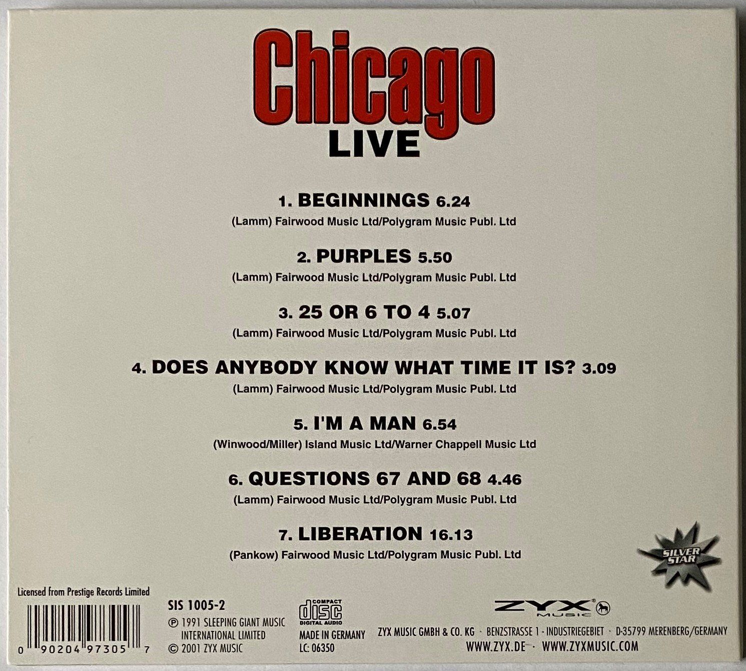 CDs: Chicago, Live (Versandkostenfrei) – Neu und originalverpackt aus Flums von Asquillo 1