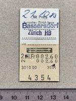 SBB Billett Bassersdorf - Zürich HB, Ausgabe Zürich Enge