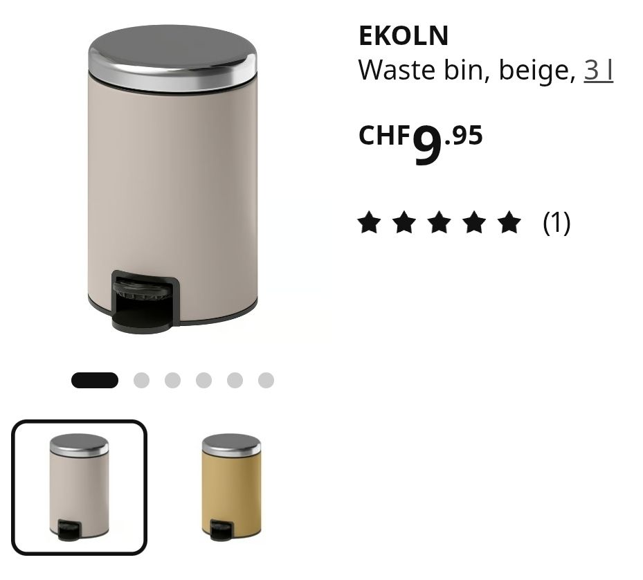 Ikea Cestini per rifiuti: Abfalleimer 3L IKEA Ekoln – Usato da Zürich venduto da lui_q6mt 2