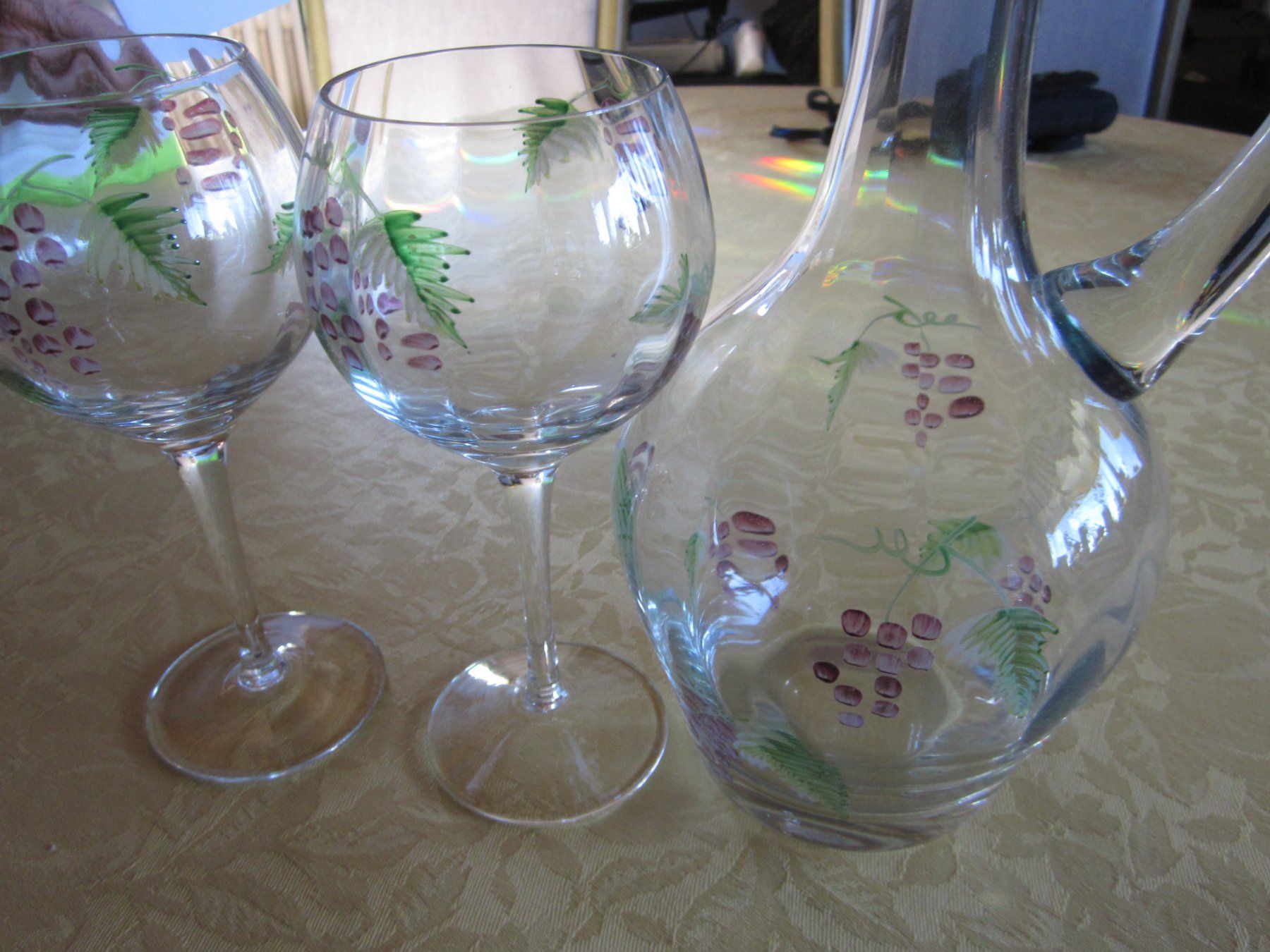 Caraffe: Karaffe mit 4 Weingläsern von PASSION, NEU/ORIGINALVERPACKT – Nuovo e nell'imballaggio originale da Binningen venduto da flugi30 1