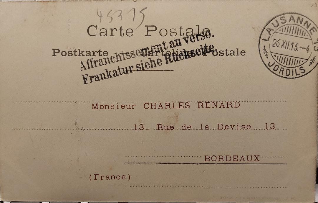 Cartoline postali: RIFFELHORN & Mont-CERVIN - 1913 – Usato da Delémont venduto da Domdom1 1