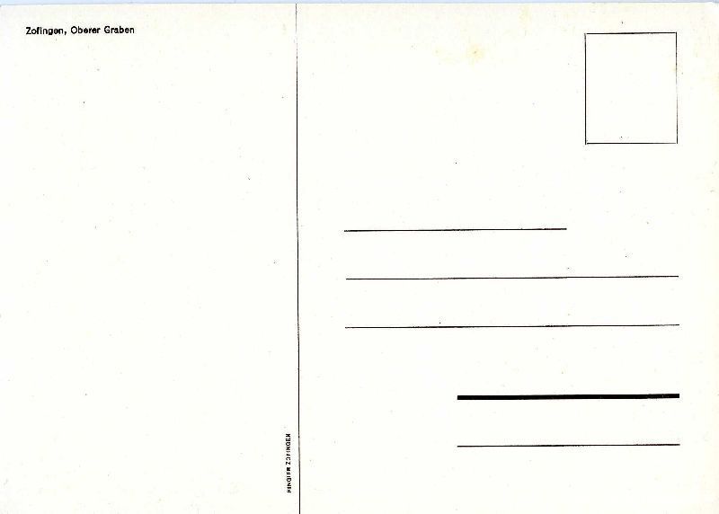 Ansichtskarten: Zofingen Ob. Graben c1965 Ringier Verlag – Gebraucht aus Emmenbrücke von teestube 1
