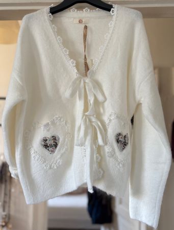 CARDIGAN MIXT LAINE! M