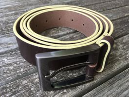 LEDER / HERRENGÜRTEL BRAUN / 105cm X 3,5cm