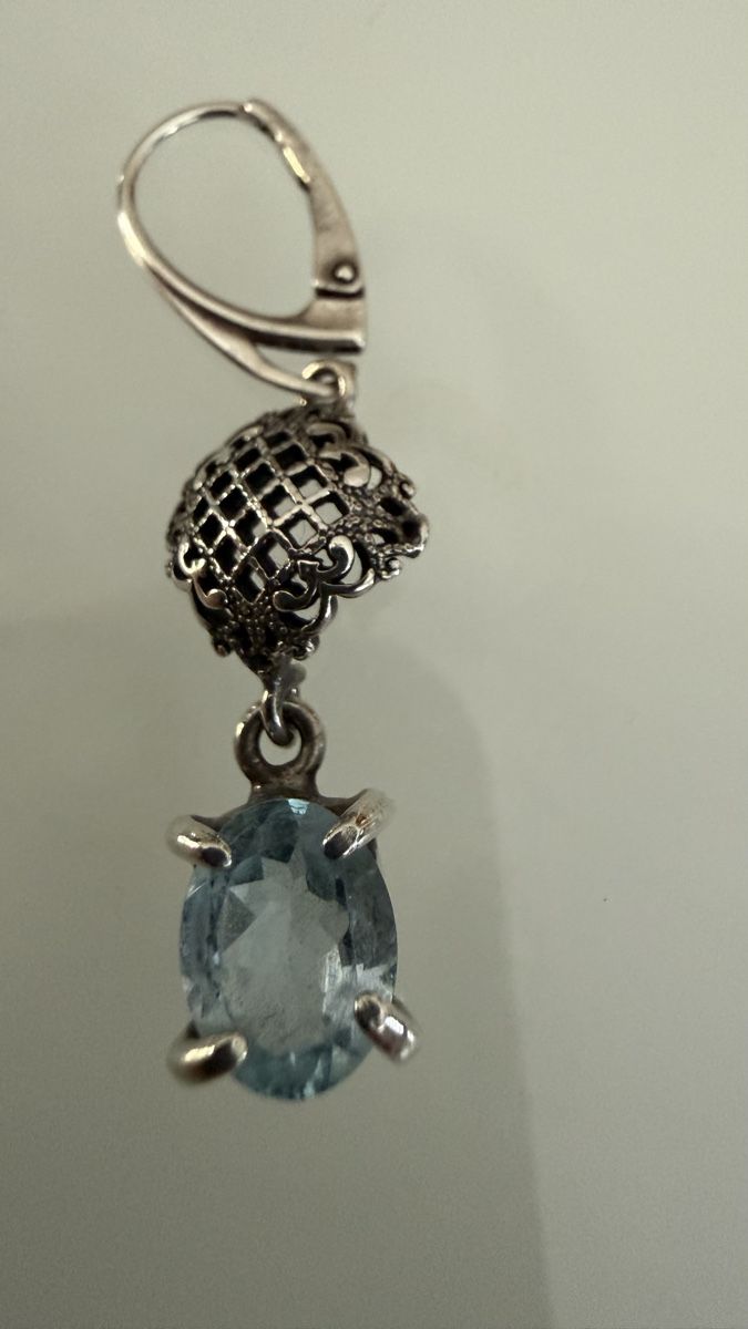 Boucles d'oreille: Fabelhafte Silberhänger mit Blue Topas – D'occasion à Ebikon par elischka 2