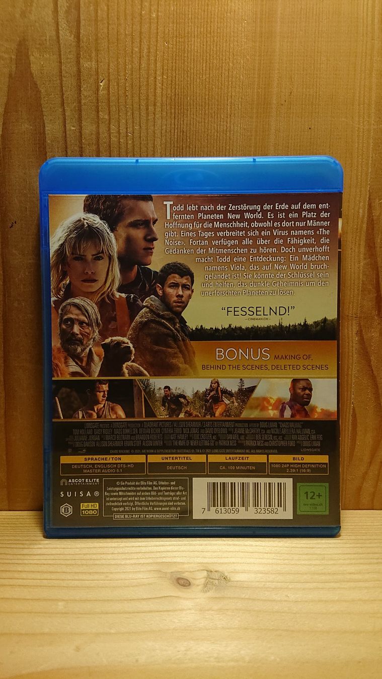 Tutti i DVDs: CHAOS WALKING Blu-Ray mit Tom Holland – Usato da Wilderswil venduto da Exebub 1