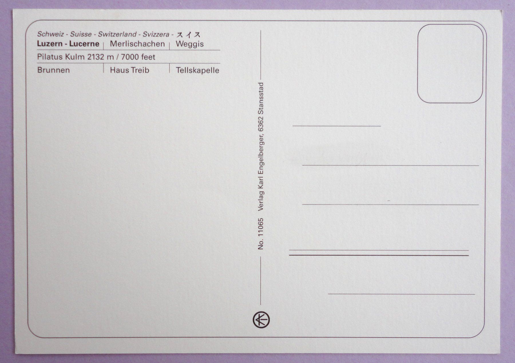 Cartoline postali: Vierwaldstättersee – Usato da Fétigny venduto da Billy2miny 1