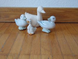 Deko Enten 4 Stück weiss