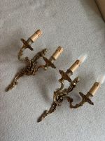 Vintage Brass Sconces, Set of 2, ornate baroque style