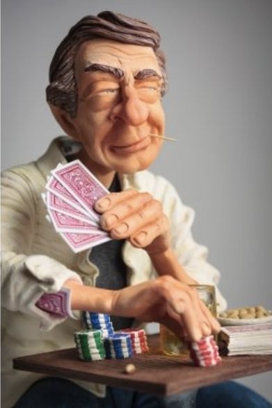 Statuette: Guillermo Forchino Figur POKERFACE  – Usato da Grenchen venduto da Floppa 6