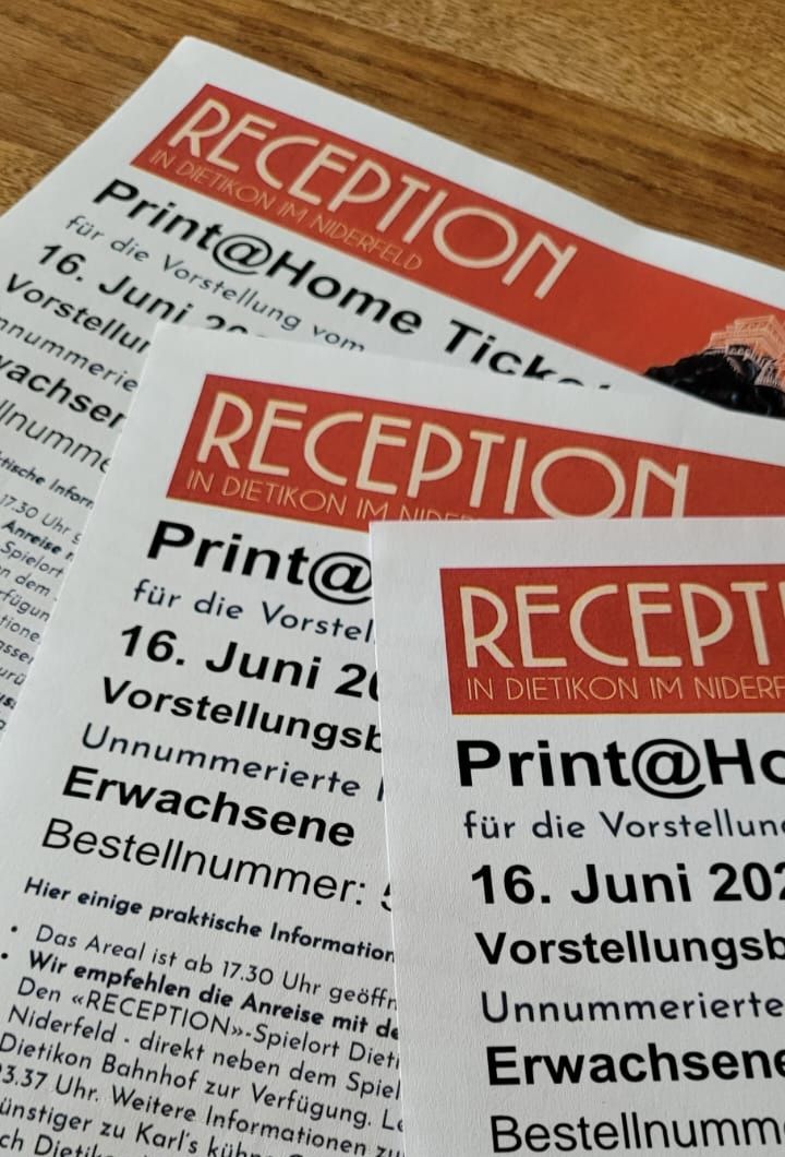 Biglietti: Reception, Karl's Kühne Gassenschau – Nuovo (secondo la descrizione) da Büren an der Aare venduto da Agent_lenco