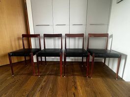 4 Lübke Designklassiker-Stühle aus den 1960er-Jahren