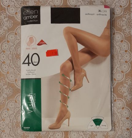 Ellen Amber Vision Competence Strumpfhose 40den Gr.XL Anthra