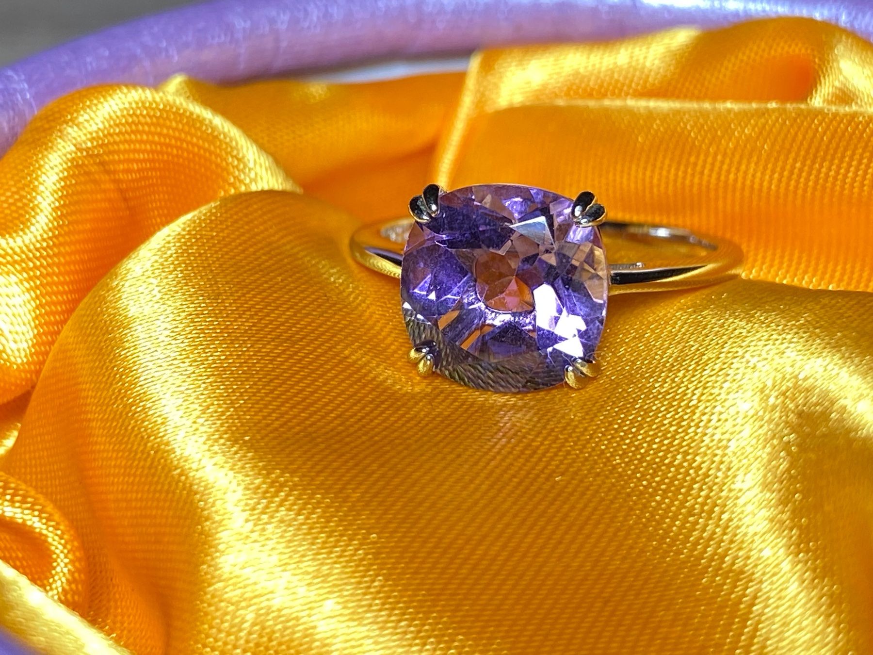 Ringe: Amethyst Ring Silber 925 vergoldet 💎✨ – Neu und originalverpackt aus Laax GR von Kiki-Kingdom2 7