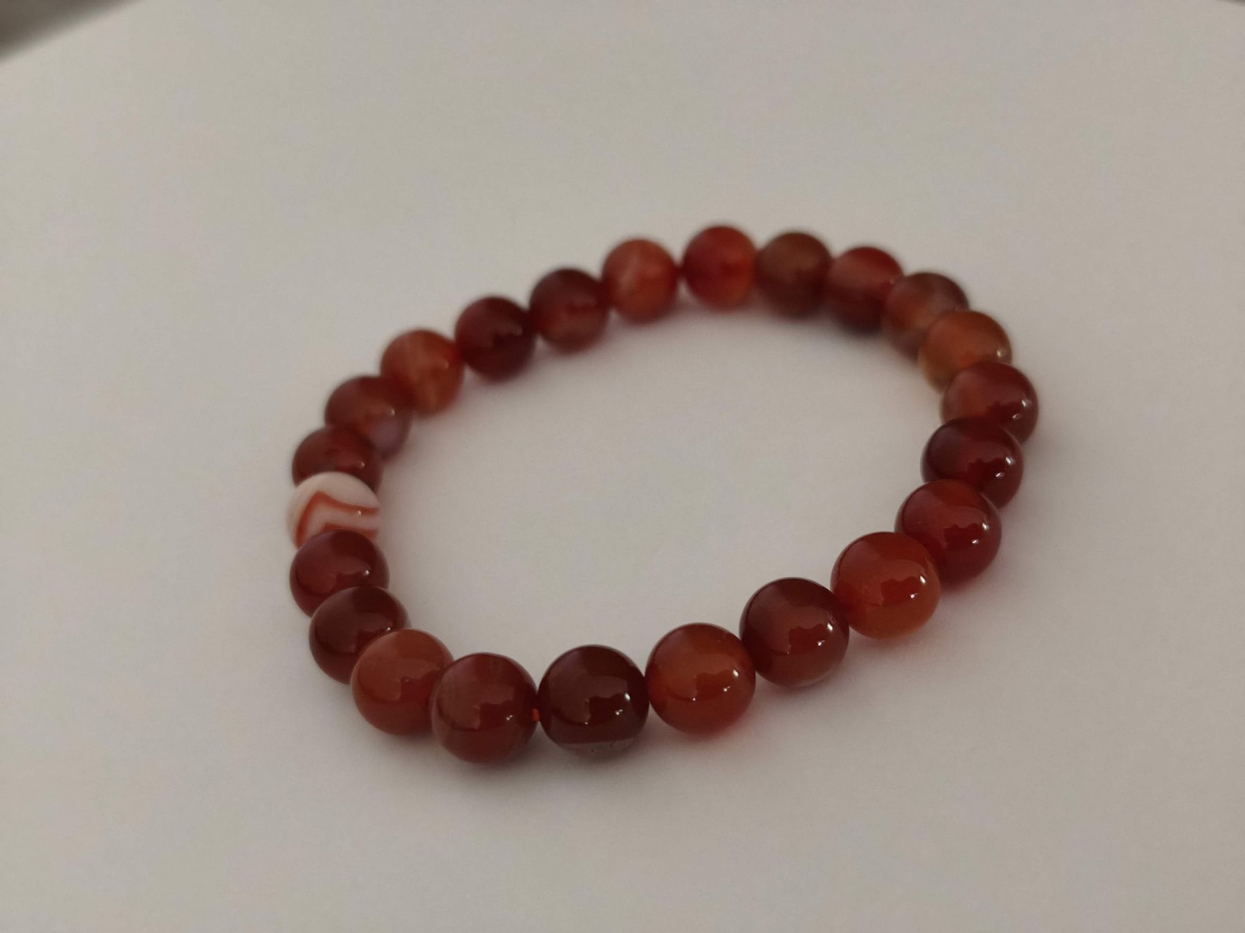 Bracciali & Braccialetti: Karneol Armband (Perlen), Echtstein FEUER – Usato da St. Gallen venduto da GIULESGG 5