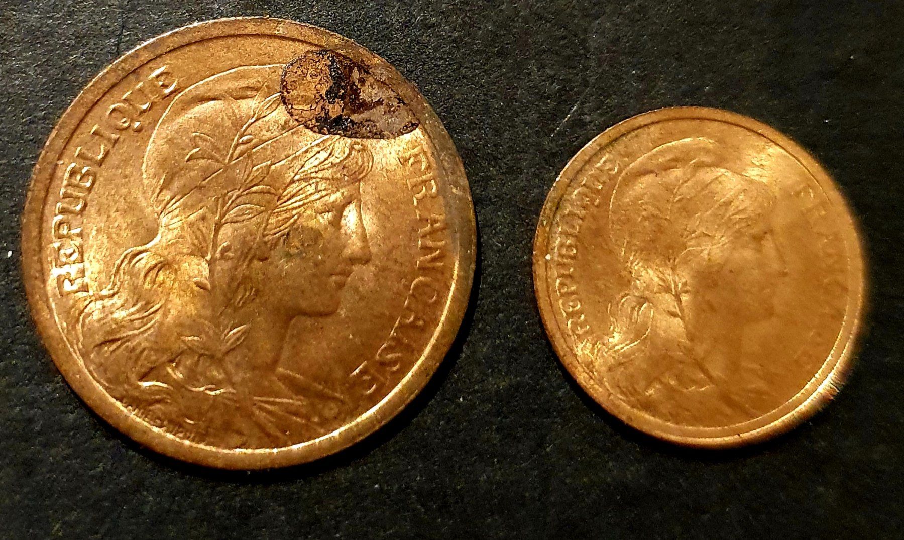 Tutti le monete: 1 + 2 Centimes 1898 Frankreich – Usato da Egerkingen venduto da Acc1